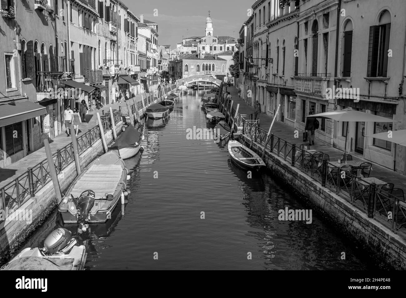 Venice bell tower view Black and White Stock Photos & Images - Alamy