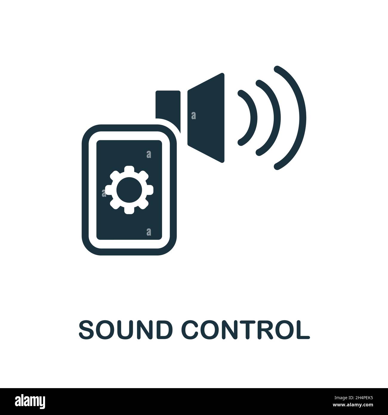 Sound Control icon. Monochrome sign from technology collection