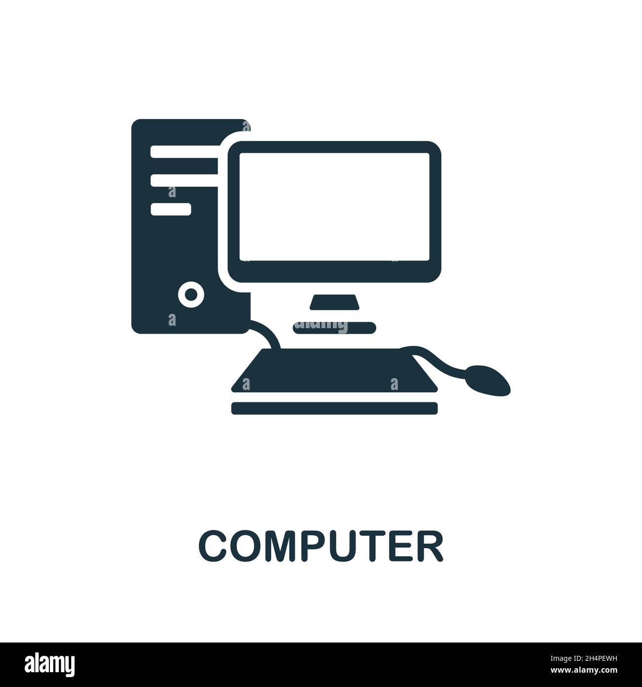 Computer icon. Monochrome sign from technology collection. Creative Computer  icon illustration for web design, infographics and more Stock Vector Image  & Art - Alamy