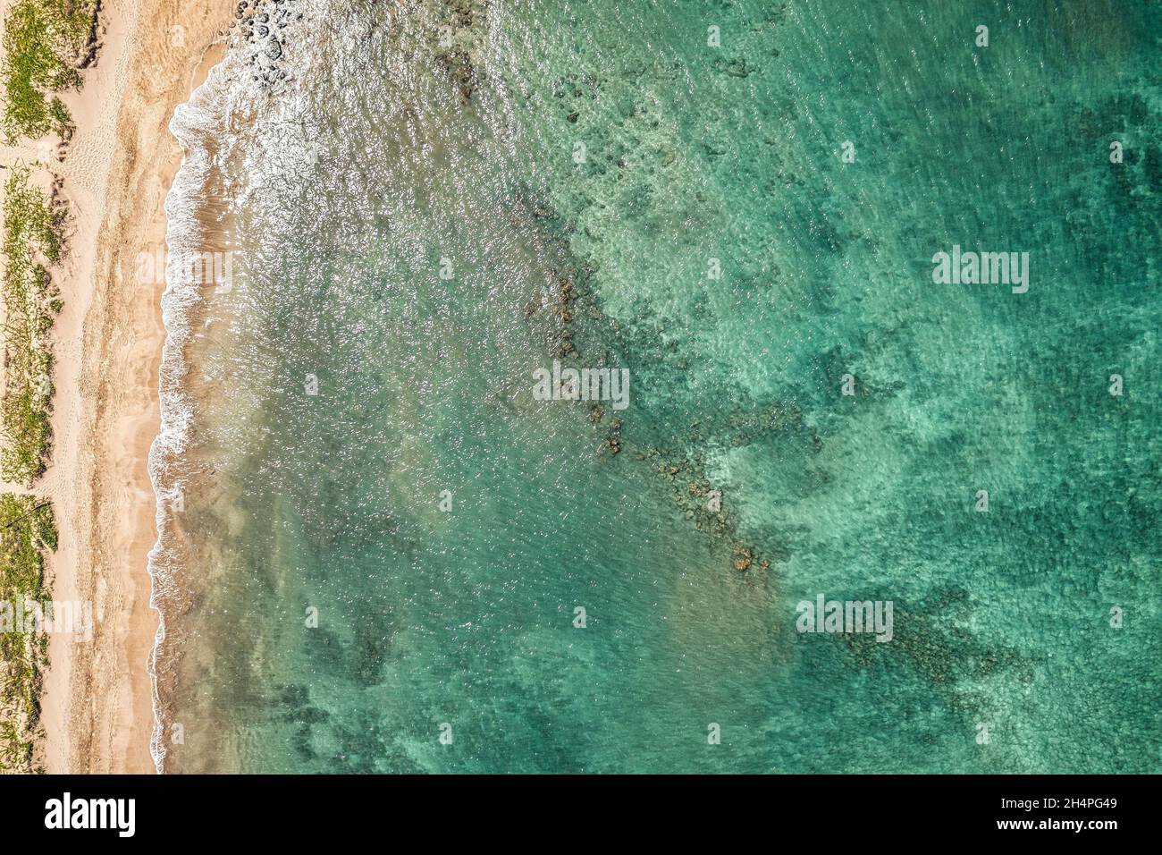 Drone view of Sugar Beach on Maui Hawaii Aerial Stock Photo Alamy