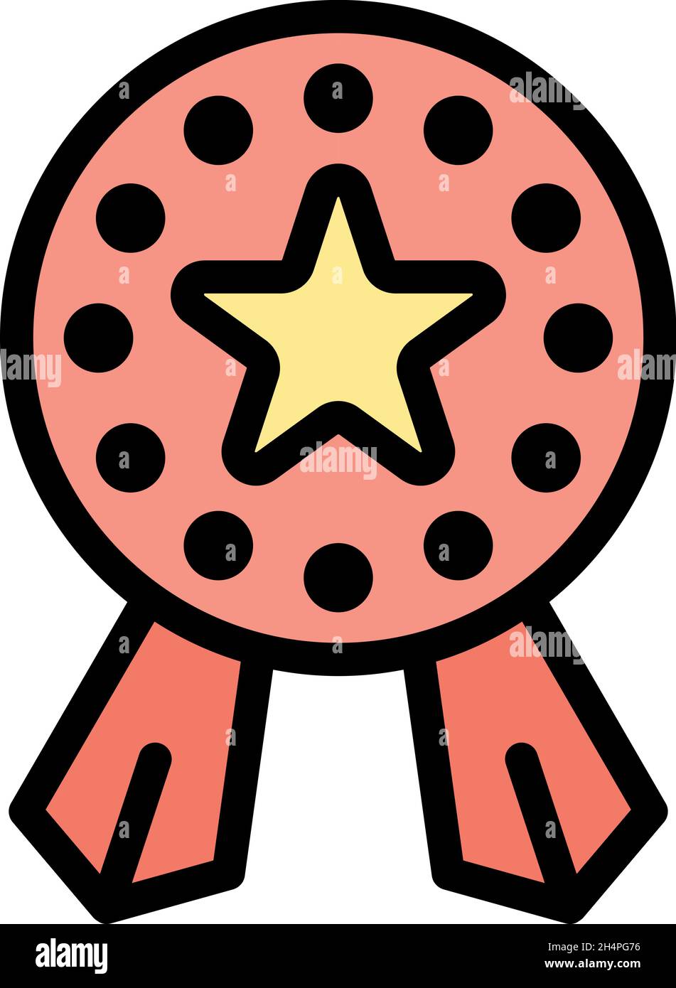 Star emblem certificate icon. Outline star emblem certificate vector