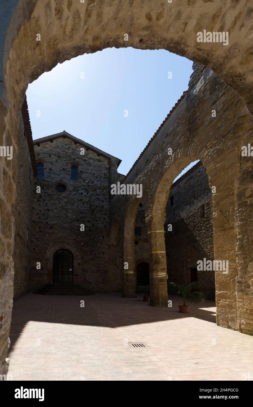 Abbey of Santa Maria and Sant'Egidio in Badia Petroia, Citta' di Castello; Umbria, Italy, Europe Stock Photo