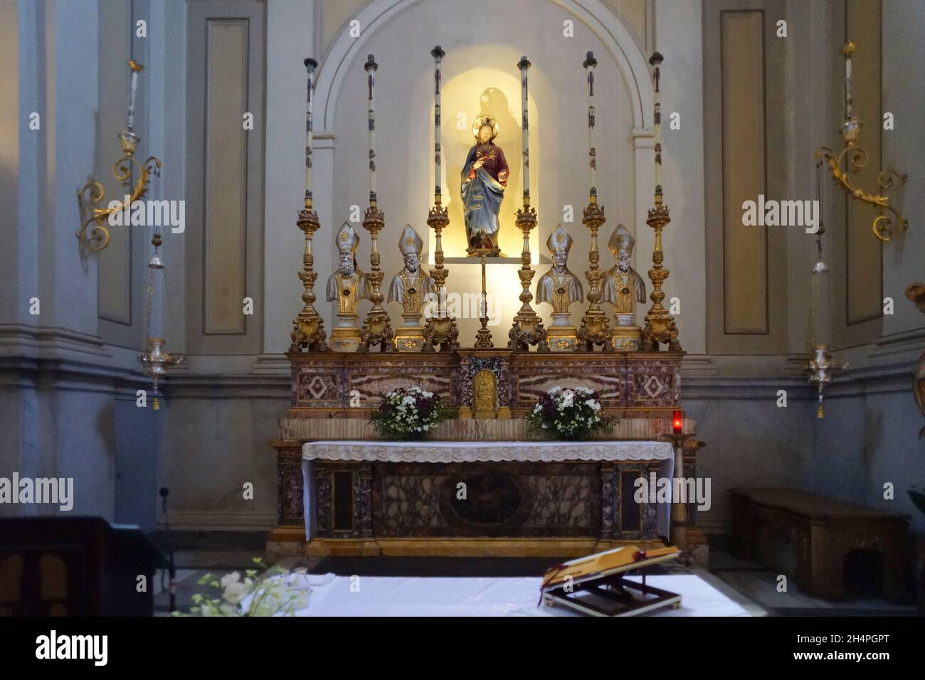 Cattedrale di St. Florido and Amanzio cathedral, Chapel, Altar, Citta' di Castello, Umbria, Italy, Europe Stock Photo