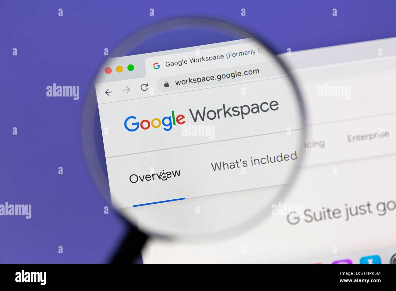Ostersund, Sweden - June 2, 2021: Google Workspace website. Google Workspace is the same service as G Suite. Stock Photo