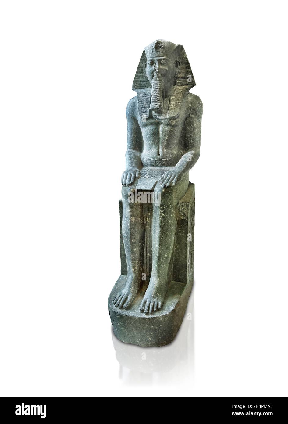 Egyptian statue sculpture of Ramesses II, c. 1303–1213 BC, 19th Dynasty, . Louvre Museum . Ramesses II He is often regarded as the greatest, most cele Stock Photo