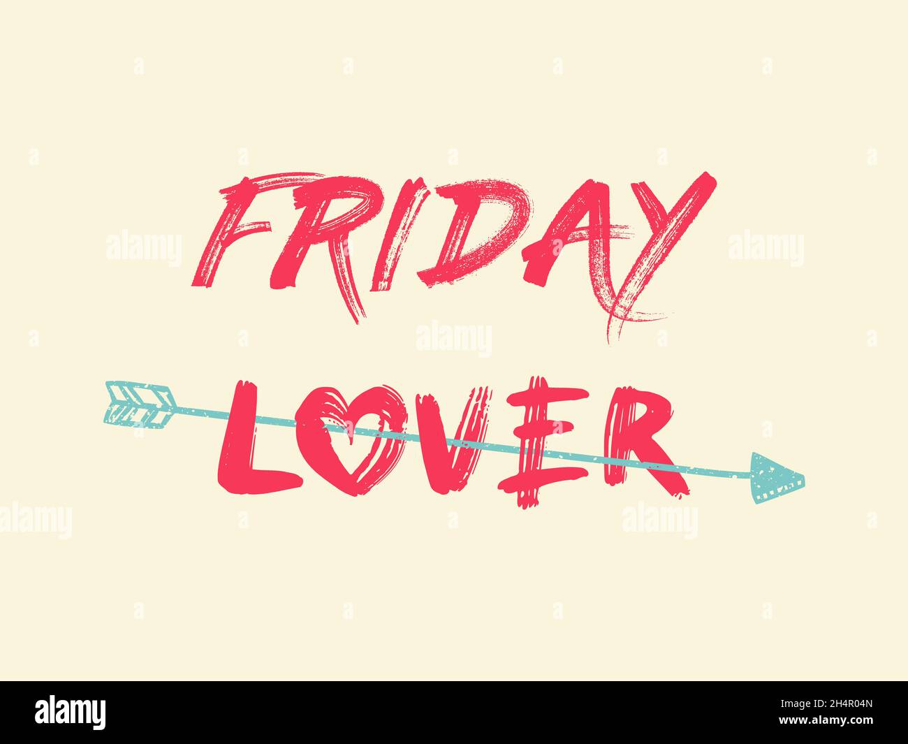 Friday lover trendy text art design for printing. Positive and original ...