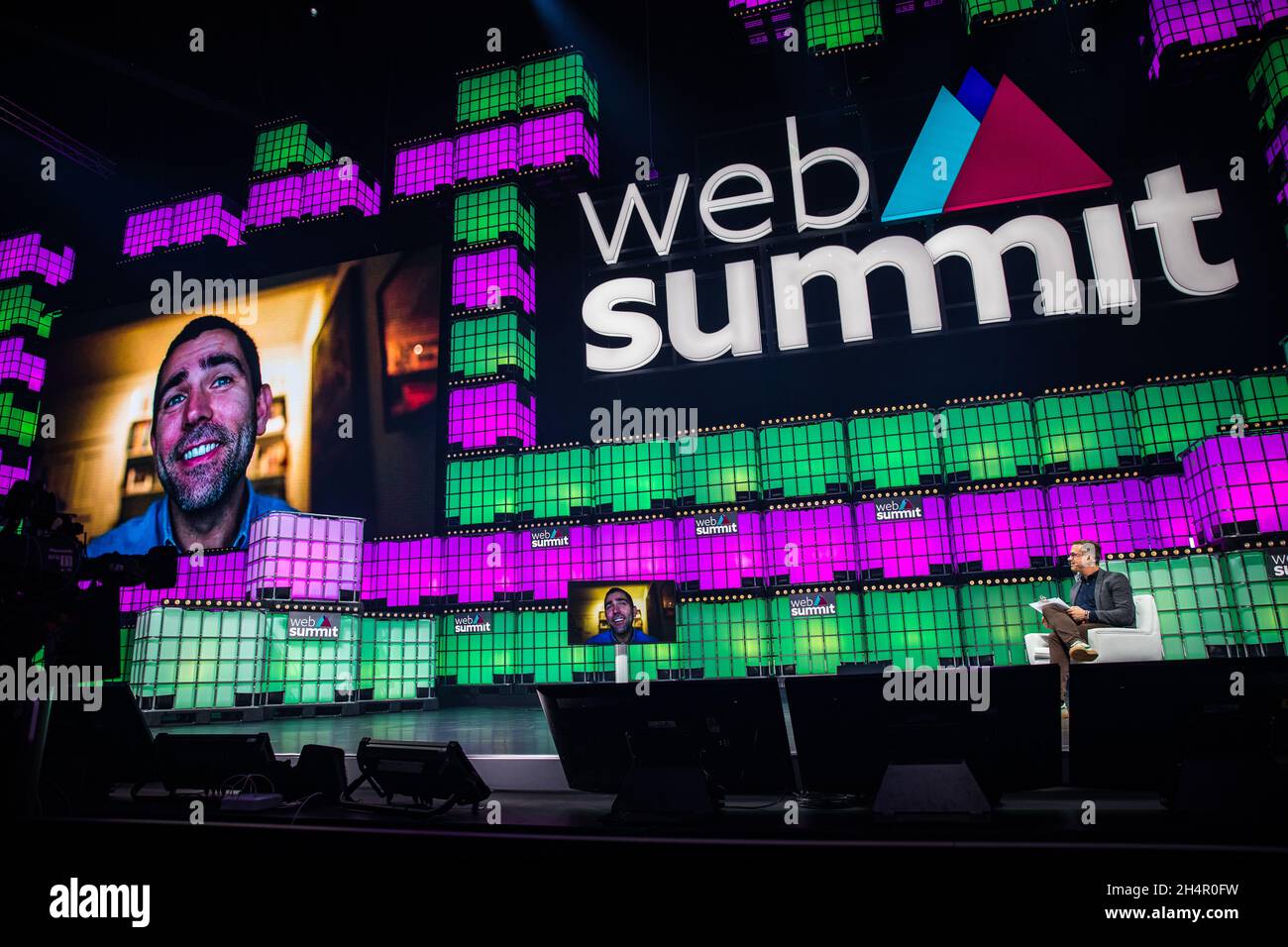 Lisbon, Portugal. 03rd Nov, 2021. Chris Cox, Chief Product Officer (CPO) of Meta (Facebook), speaks through a video conference during day three of the Web Summit at Parque das Nacoes in Lisbon. Credit: SOPA Images Limited/Alamy Live News Stock Photo
