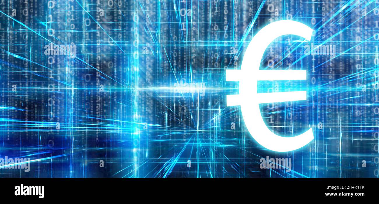 digital euro concept Stock Photo Alamy