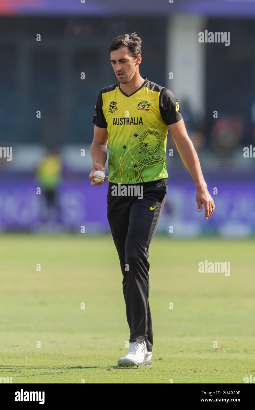 Dubai Uae 4th Nov 21 Mitchell Starc Of Australia During The Icc Mens T World Cup Match Between Australia And Bangladesh At Dubai International Cricket Stadium Dubai Uae On 04 November 21 Dubai Uae 4th Nov 21 Mitchell Starc Of Australia During The Icc Mens T World Cup Match Between Australia And Bangladesh At Dubai International Cricket Stadium Dubai Uae On 04 November 21