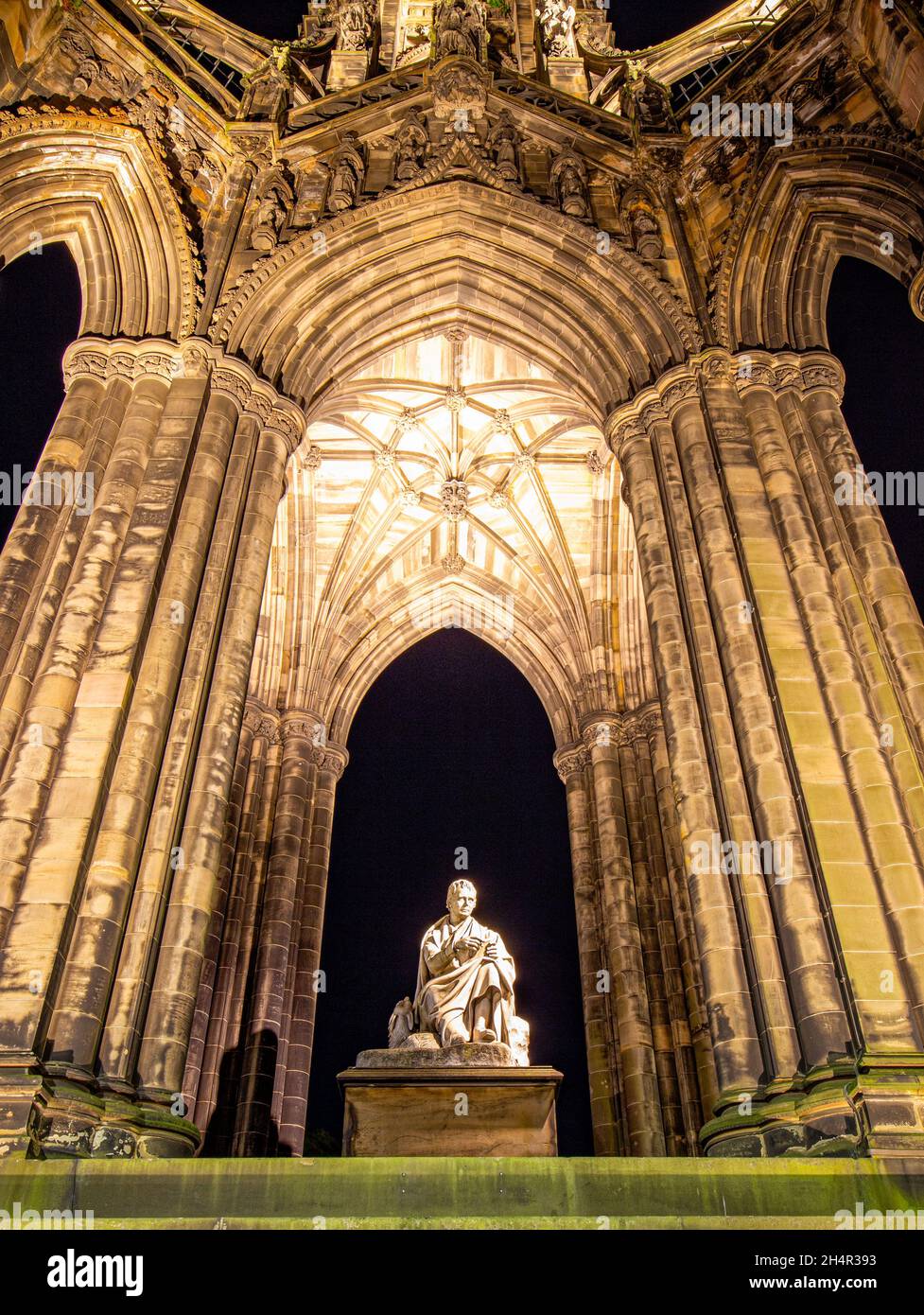 The Scott Monument In Princes' Street Gardens In Edinburgh, Scotland Stock Photo
