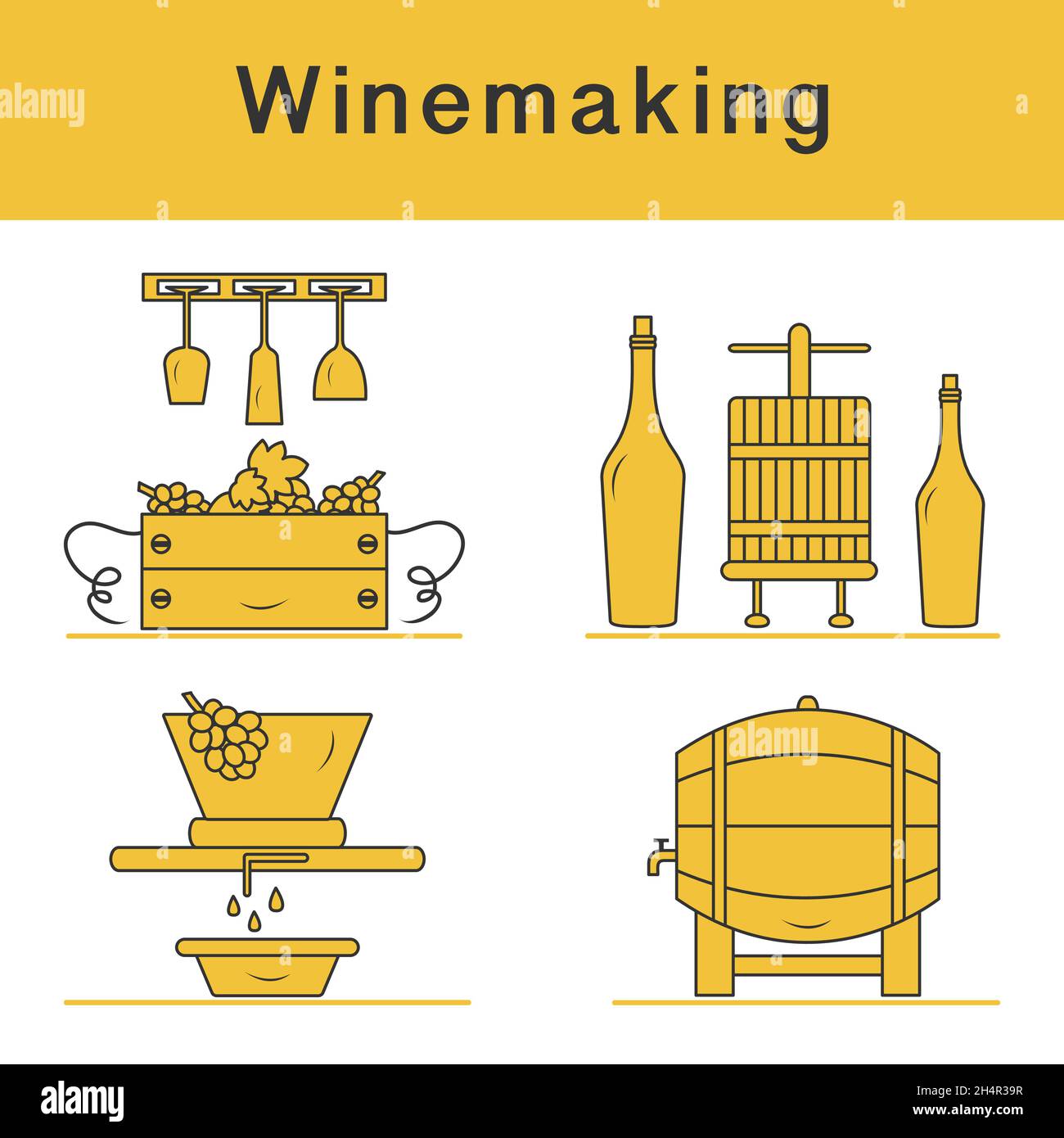 Crates of bottles Stock Vector Images - Alamy