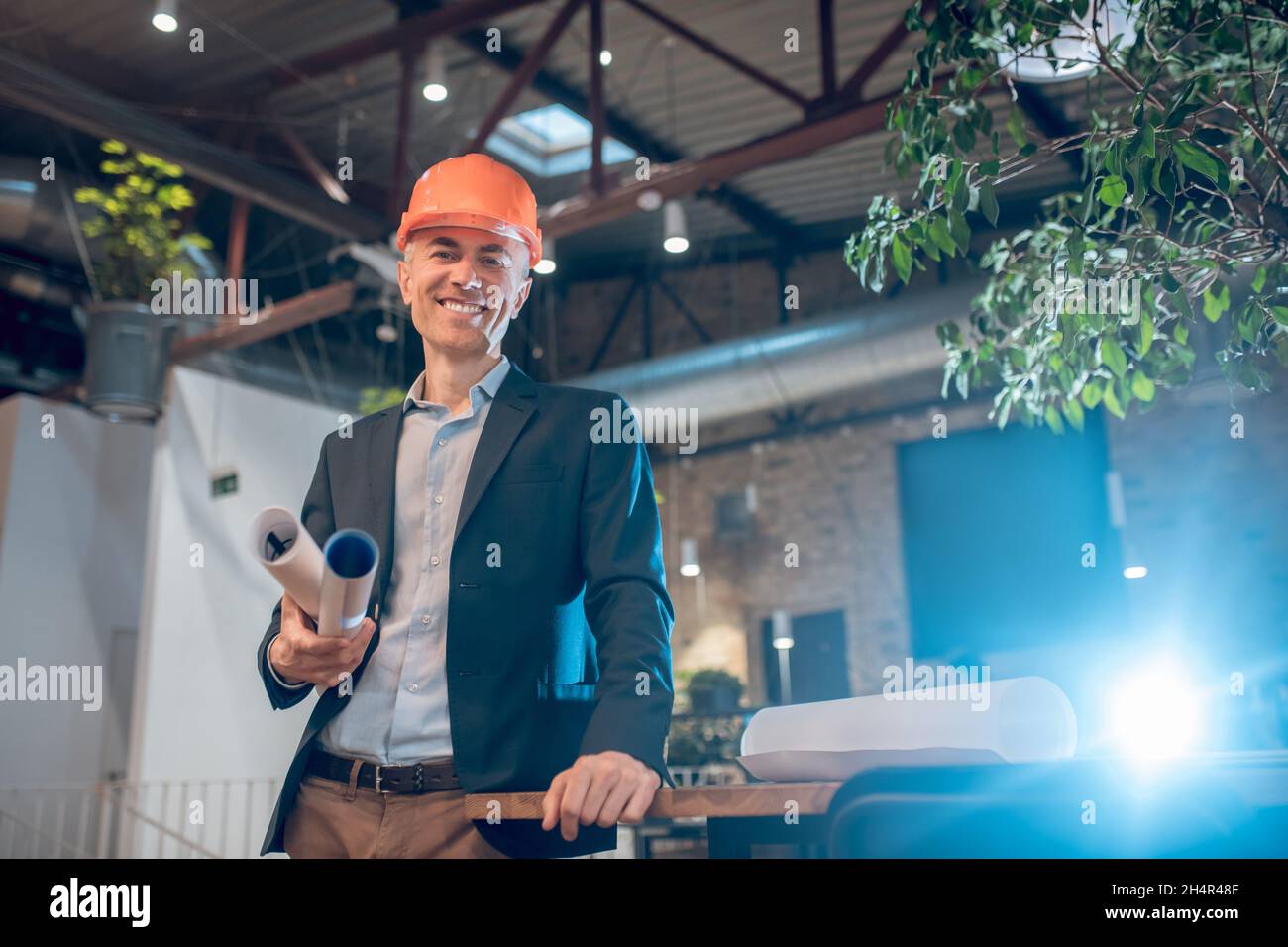 Man in safety helmet hi-res stock photography and images - Alamy