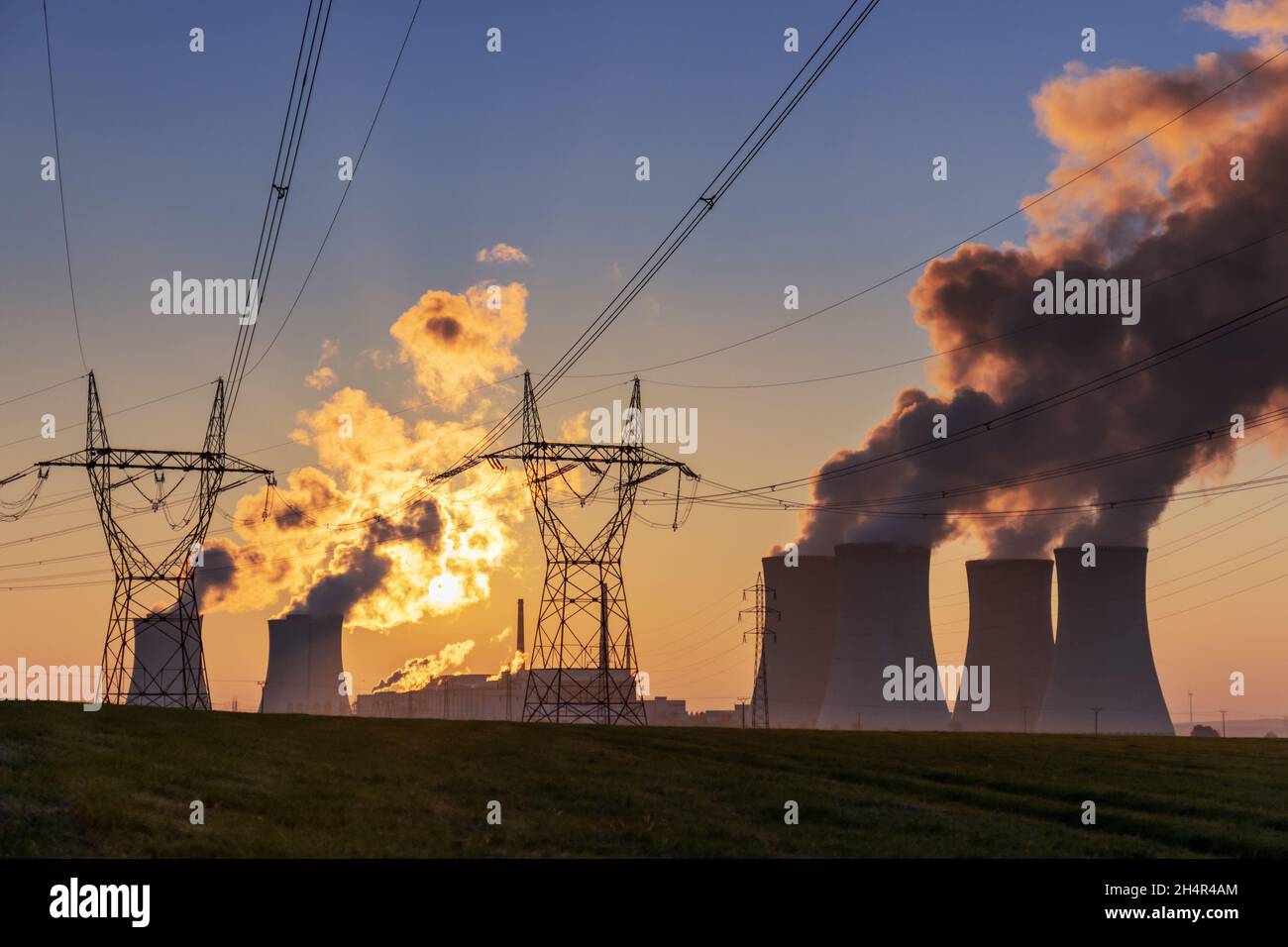 Nuclear power plant Stock Photo
