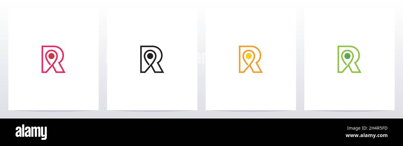 Map Letter R Map Pointer On Letter Logo Design R Stock Vector Image & Art - Alamy