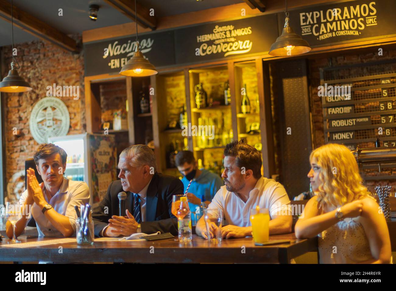 Buenos Aires, Argentina. 03rd Nov, 2021. Ricardo López Murphy answering questions from the participants in the Juntos por el Cambio meeting. (Photo by Esteban Osorio/Pacific Press) Credit: Pacific Press Media Production Corp./Alamy Live News Stock Photo