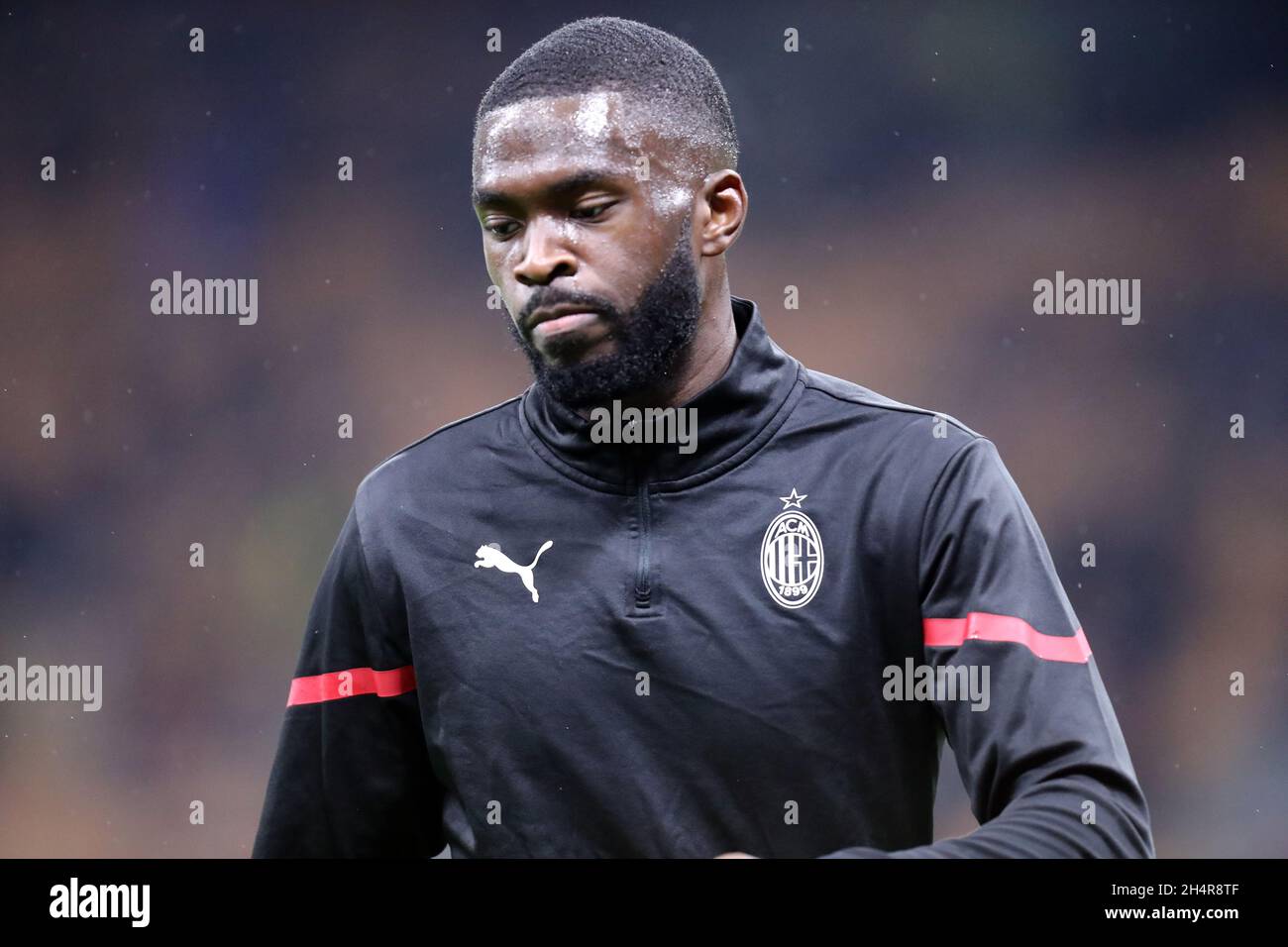 Fikayo Tomori of Ac Milan during warm up before the Uefa Champions