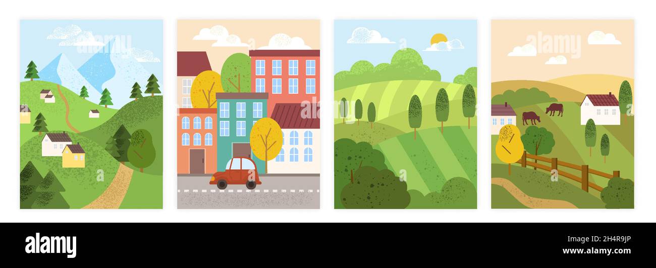 Set of nature and landscape Stock Vector Image & Art - Alamy