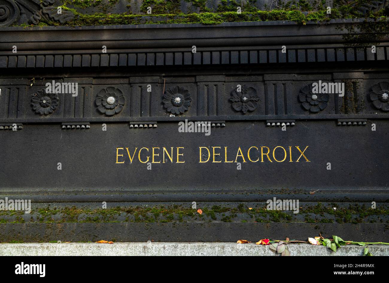 Eugene Delacroix grave, Pere-Lachaise cemetery, Paris, France Stock Photo