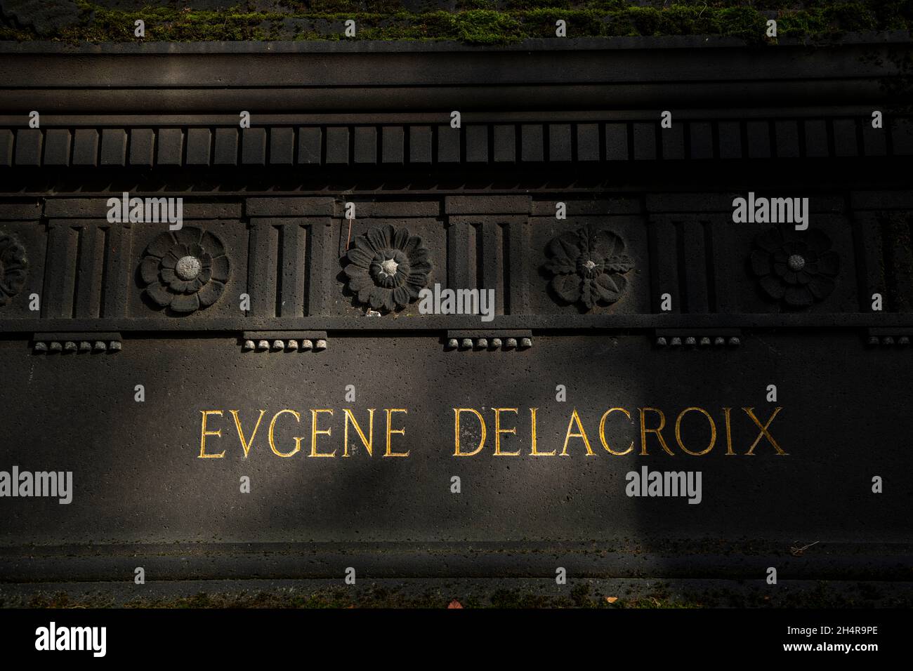Eugene Delacroix grave, Pere-Lachaise cemetery, Paris, France Stock Photo