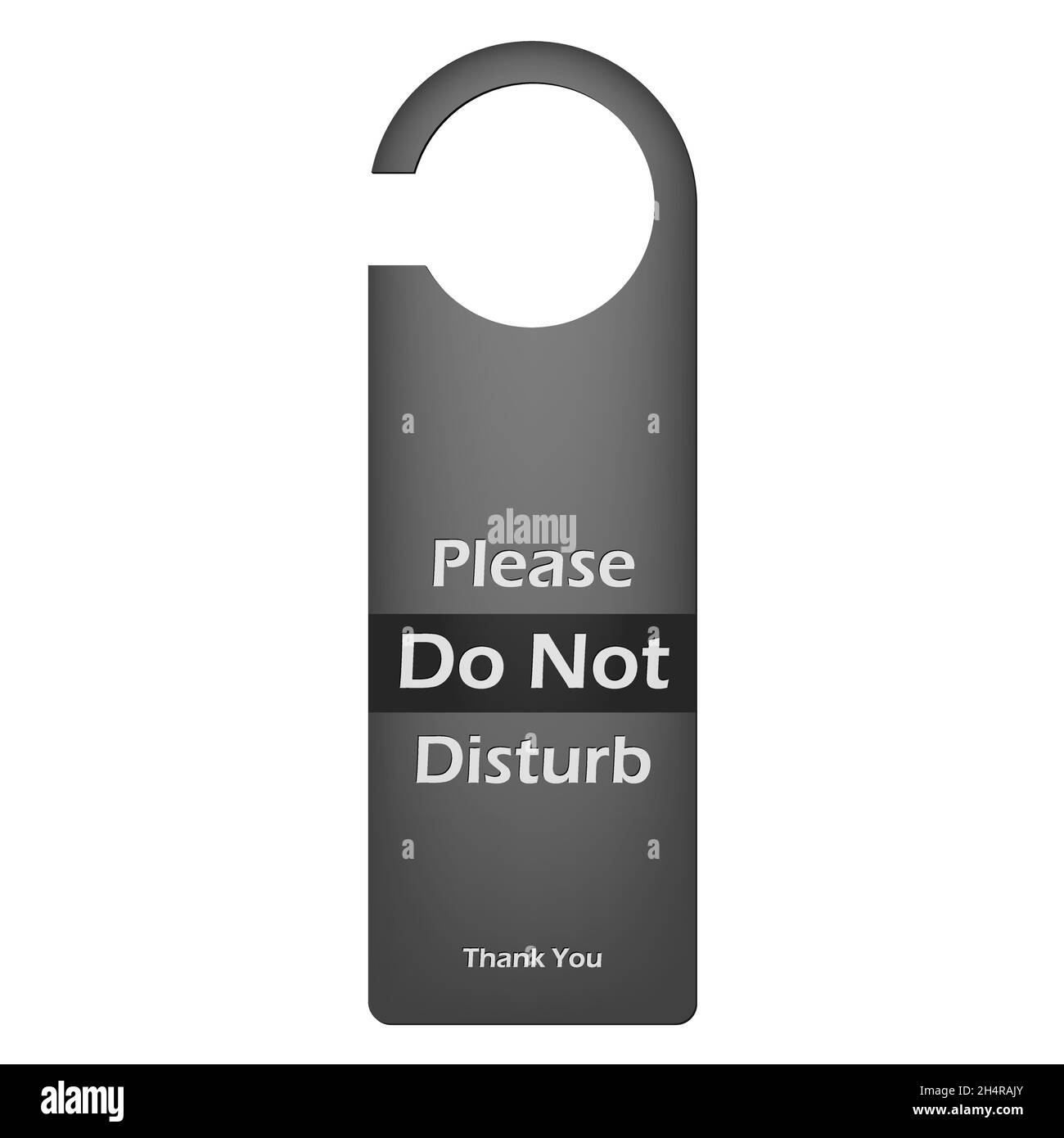 Please do not disturb door hanger sign isolated on white background. Vector template Stock Vector