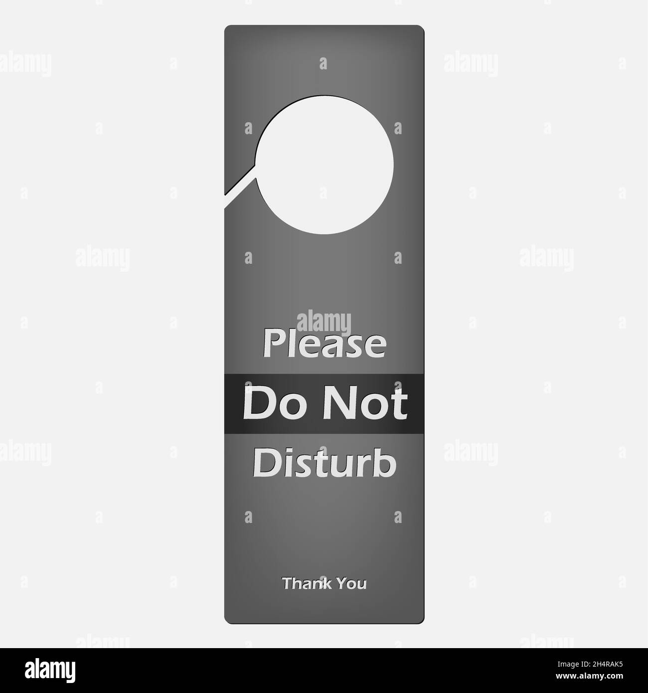 Please do not disturb door hanger sign. Vector template Stock Vector