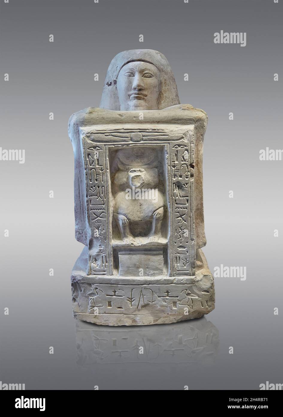 Egyptian statue sculpture of the scribe Kha, 12791213, 19th Dynasty