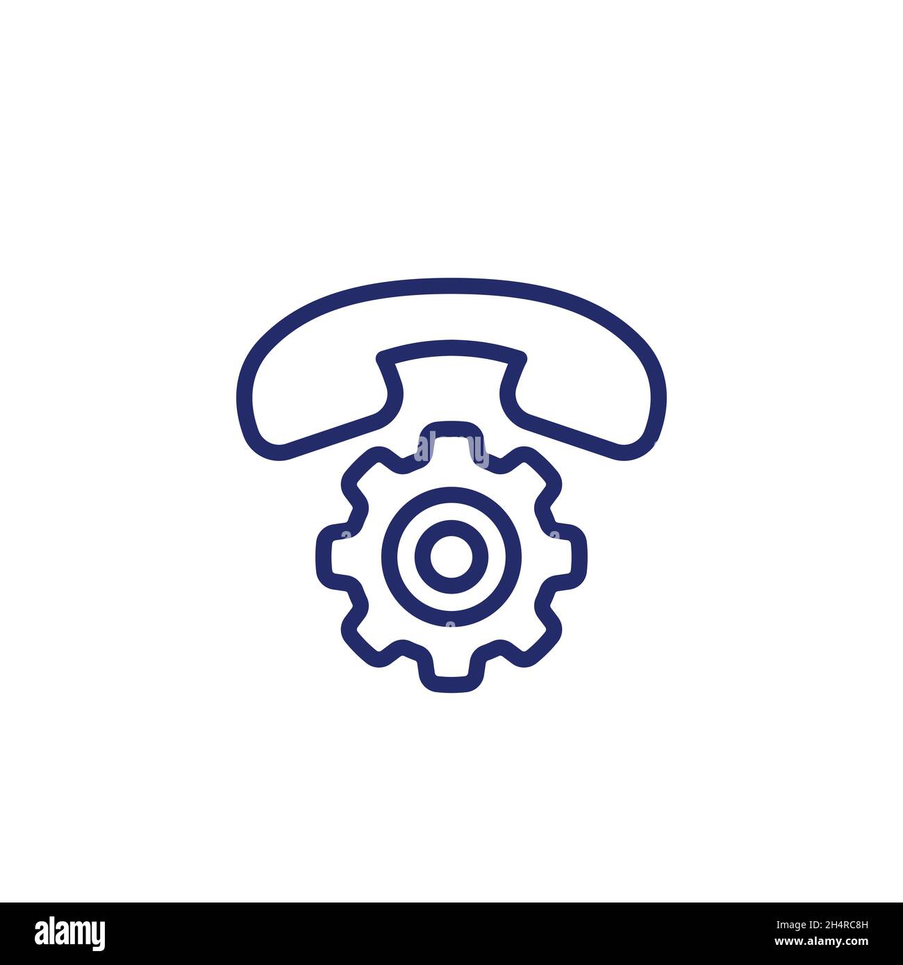 call settings line icon on white Stock Vector Image & Art - Alamy