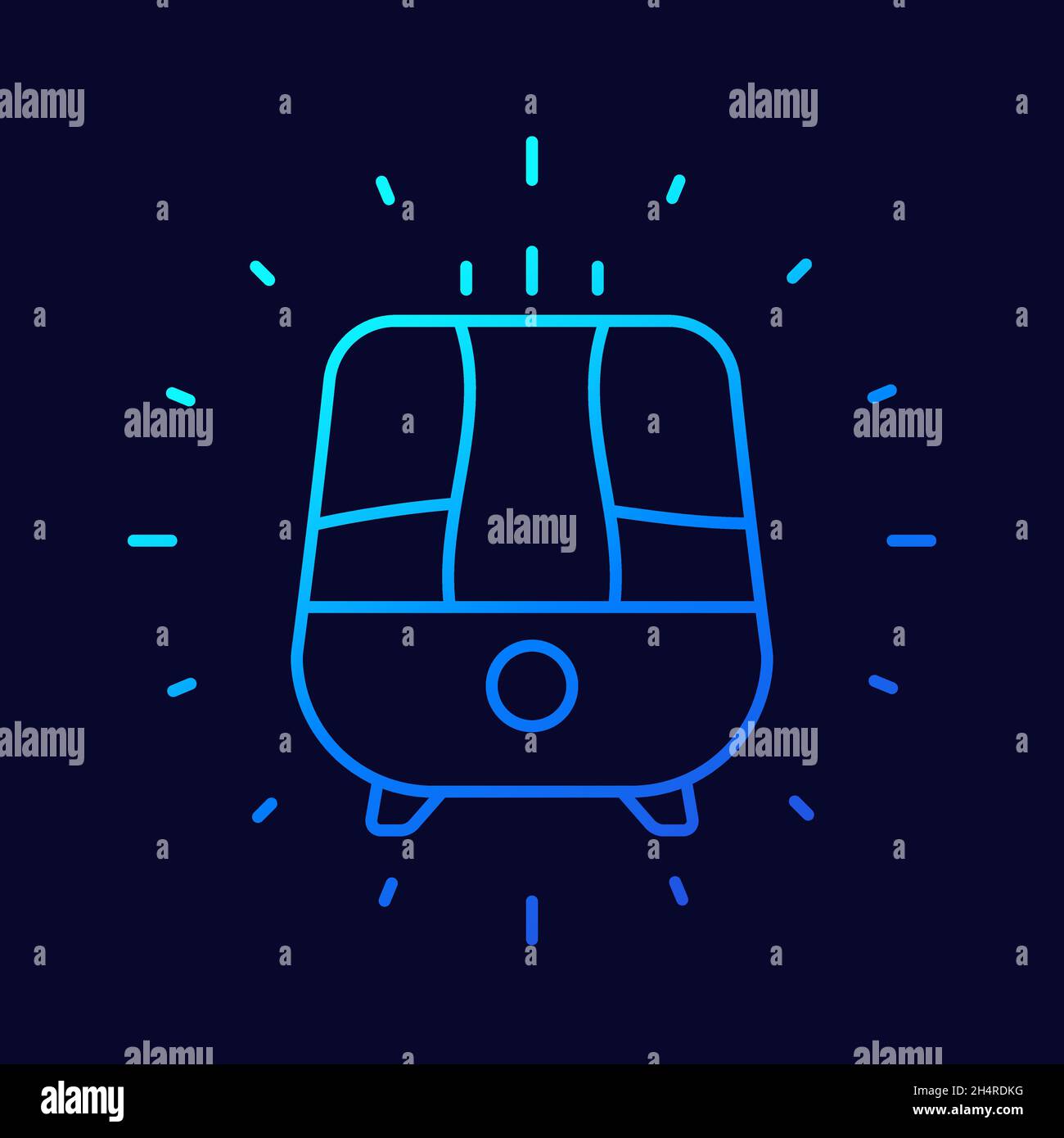 air humidifier or purifier icon, linear design Stock Vector