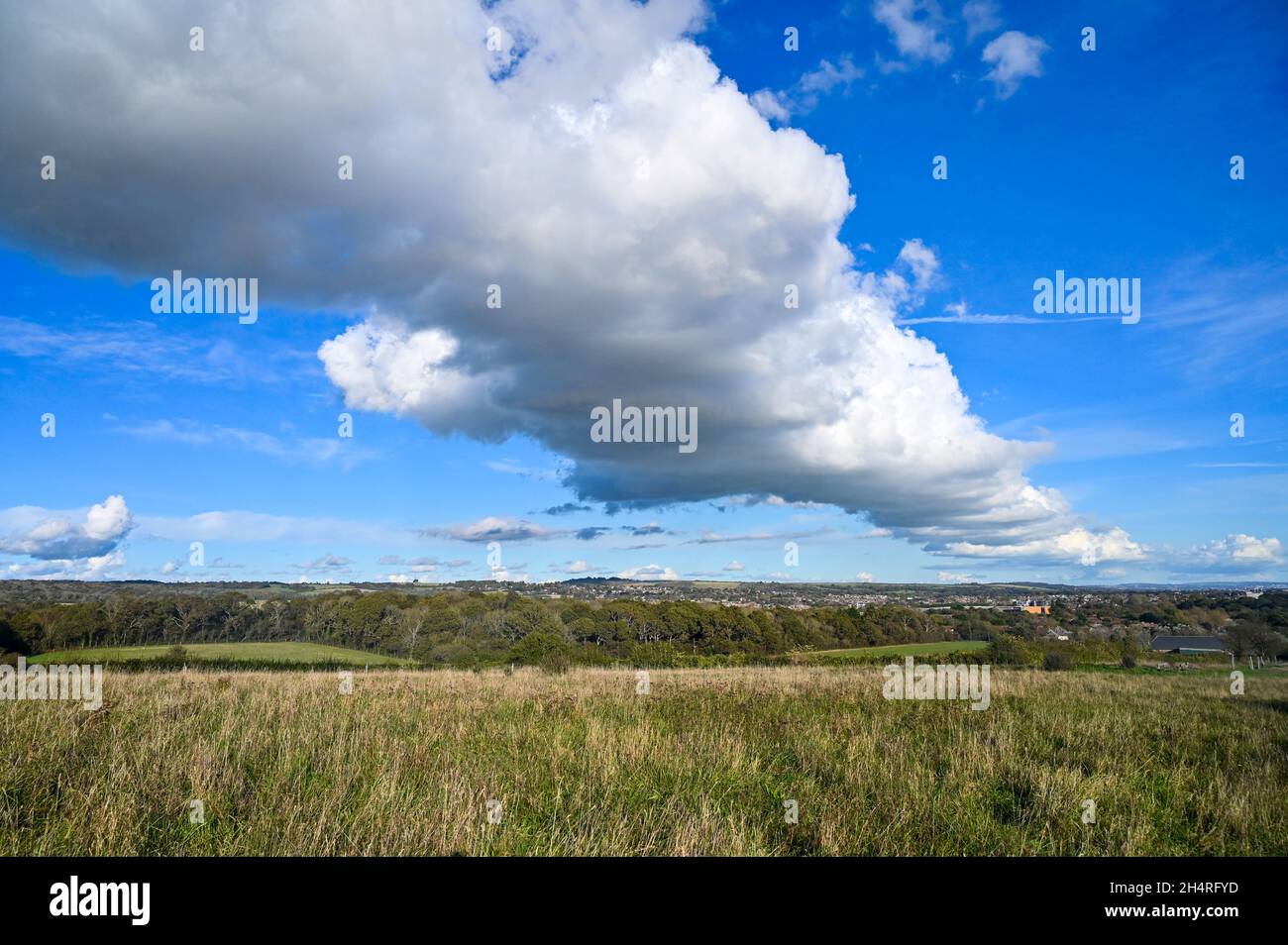 Highdown Hill on South Downs National Park Worthing West Sussex Stock Photo