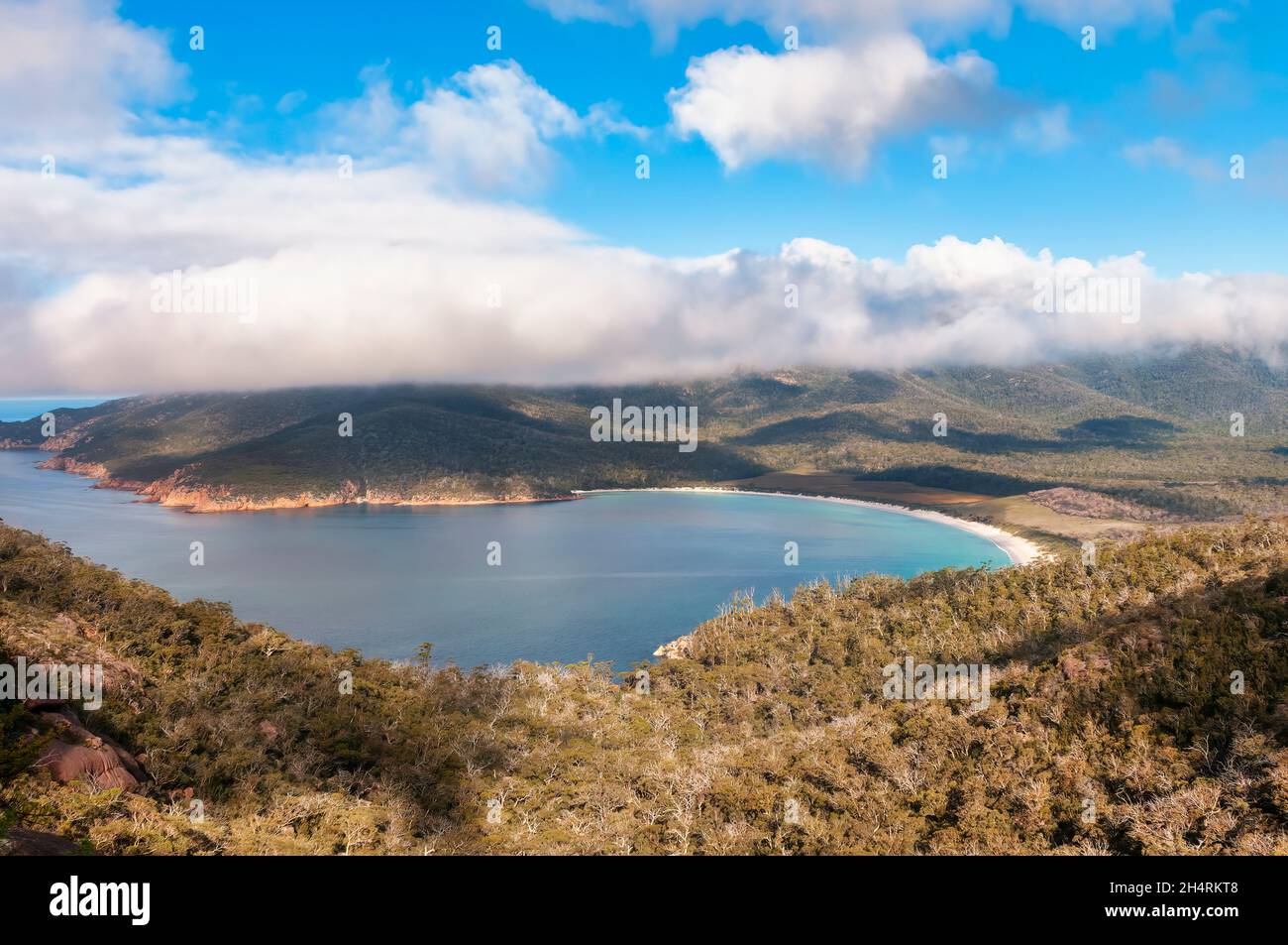 Wineglass bay, National Park, Tasmania, Australia Stock Photo