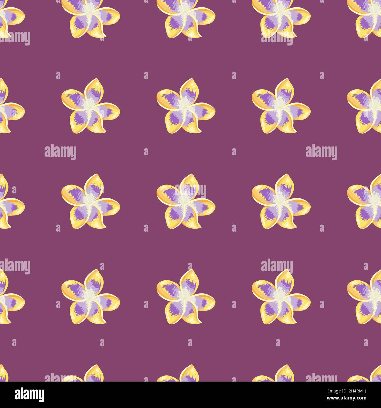 Yellow Plumeria Flower Seamless Pattern Exotic Tropical Wallpaper Abstract Botanical Backdrop Design For Fabric Textile Print Wrapping Cover V Stock Vector Image Art Alamy