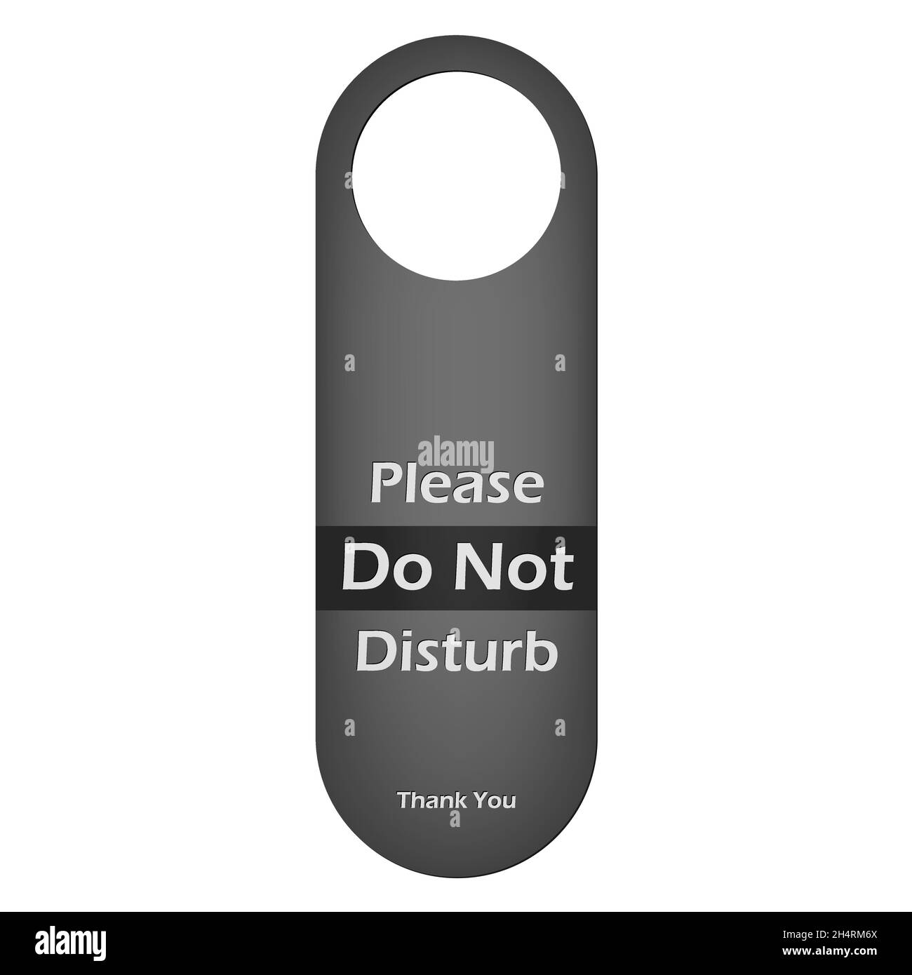 Please do not disturb door hanger sign isolated on white background. Vector template Stock Vector