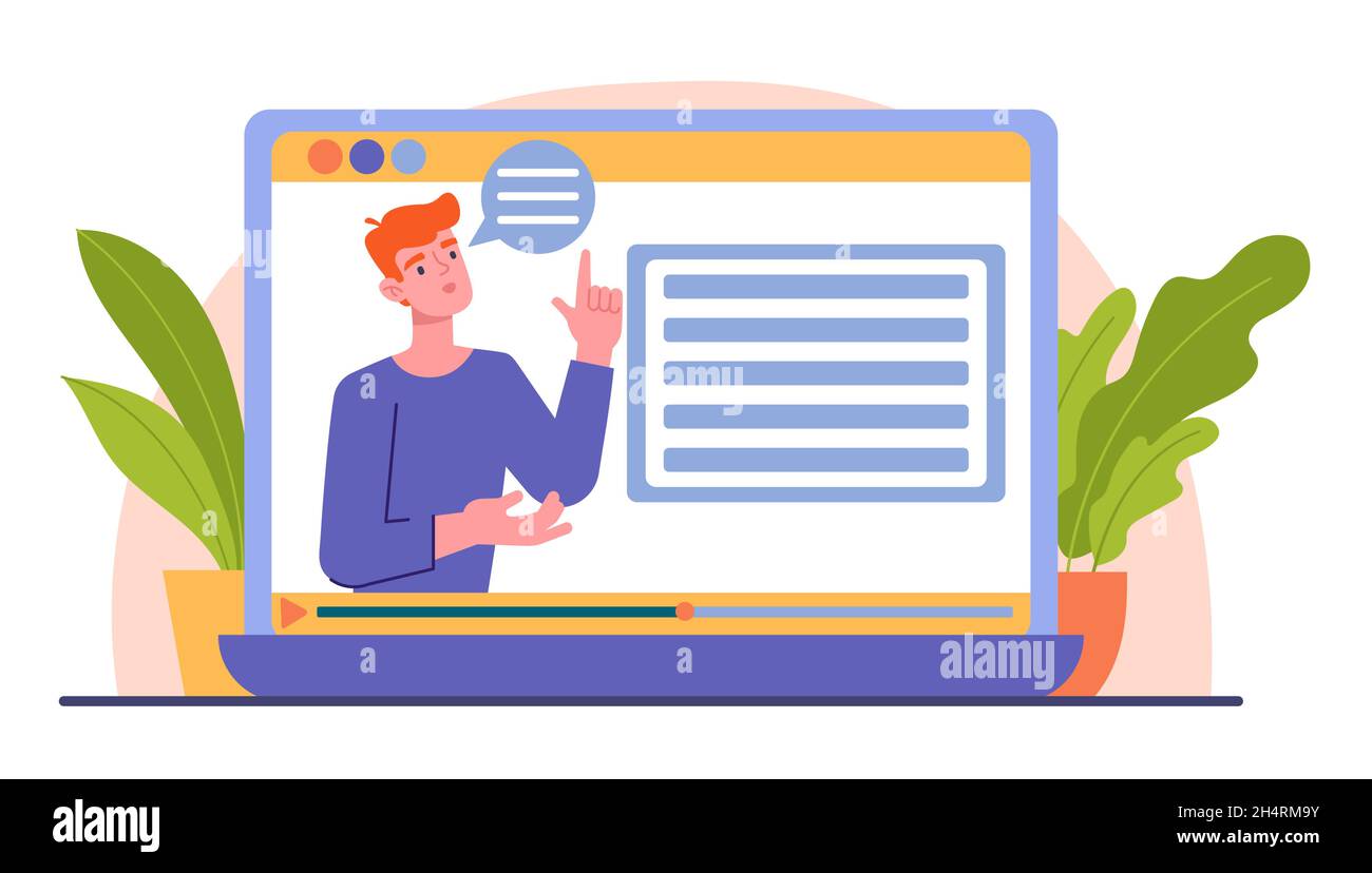 Concept of webinar Stock Vector