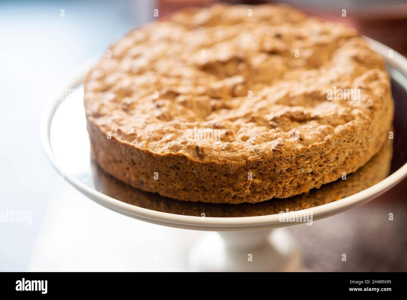 Italy, Piedmont, Traditional Hazelnut Cake Made With Nocciola Piemonte Stock Photo