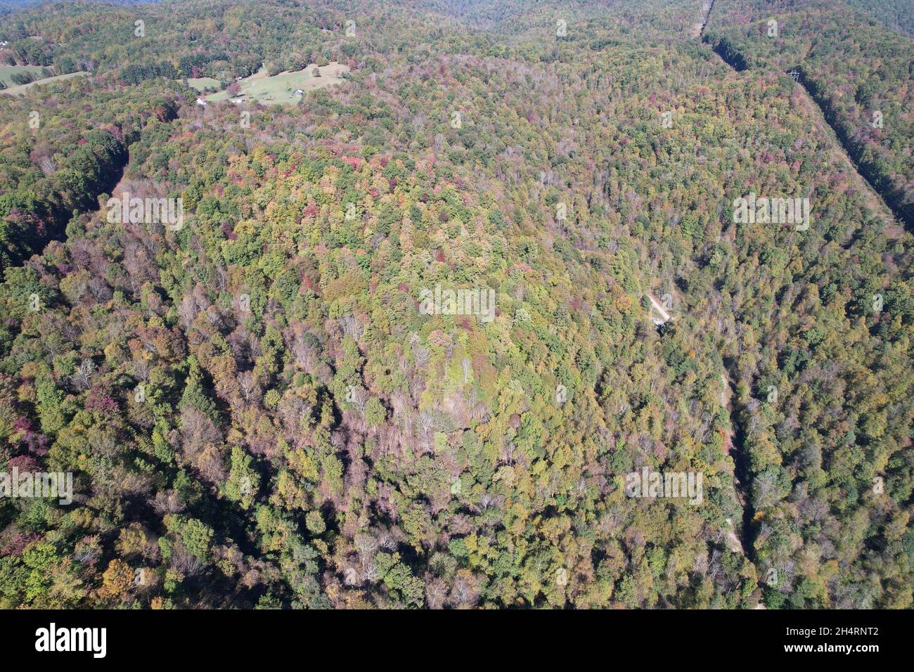 Aerial Appalachian mountain peak in West Virginia Stock Photo Alamy