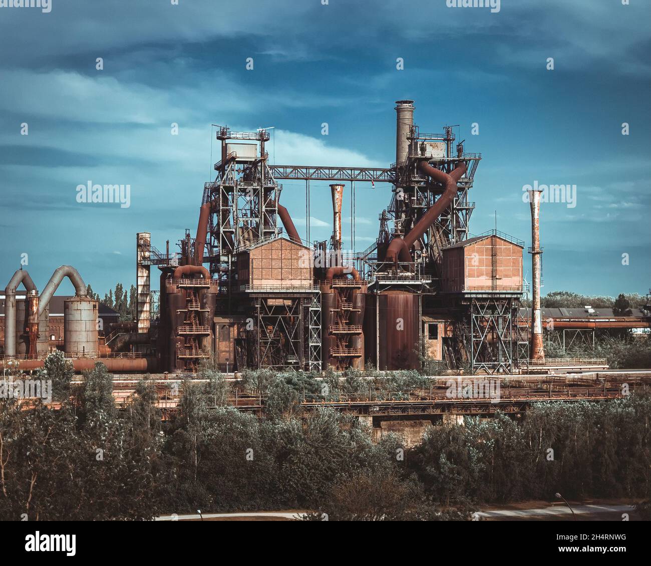 Industrial Buildings in vintage and rusty style Stock Photo - Alamy