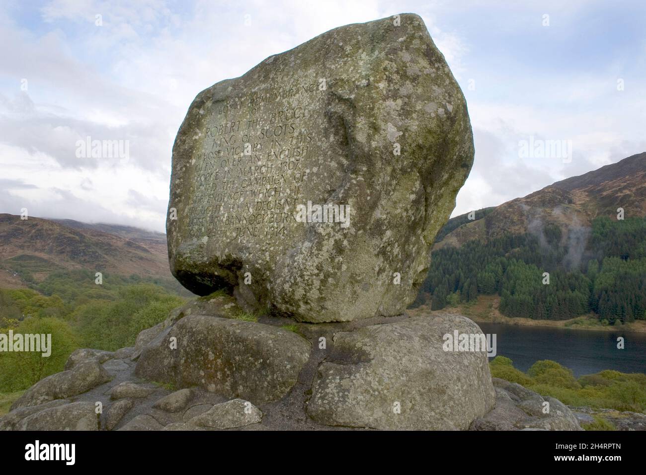 Robert the Bruce monument; Glentrool, Dumfries & Galloway, Scotland Stock Photo
