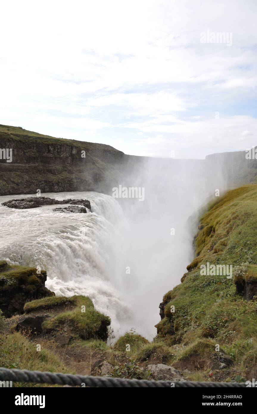 Golden Falls, Hvítá River, South-West Iceland Stock Photo