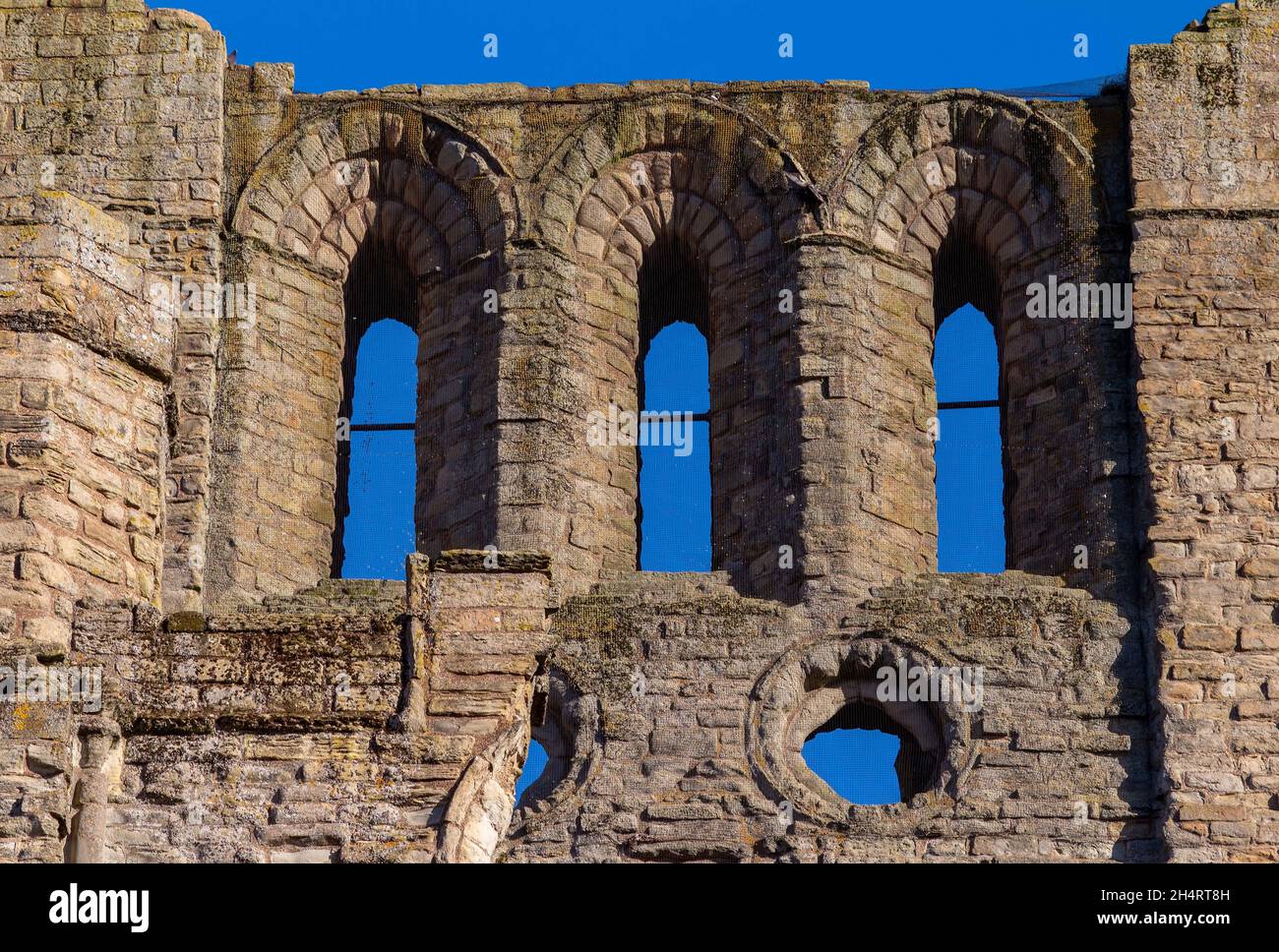 Ruins of Kelso Abbey in Kelso, Scottish Borders, Scotland, UK Stock Photo