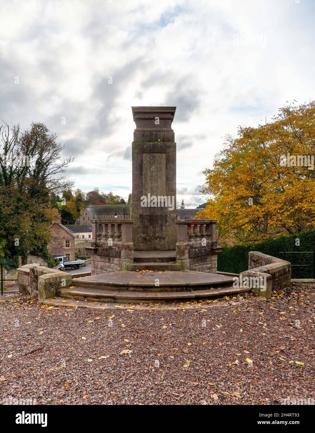 War Memorial in Jedburgh, Scottish Borders, Scotland, UK Stock Photo