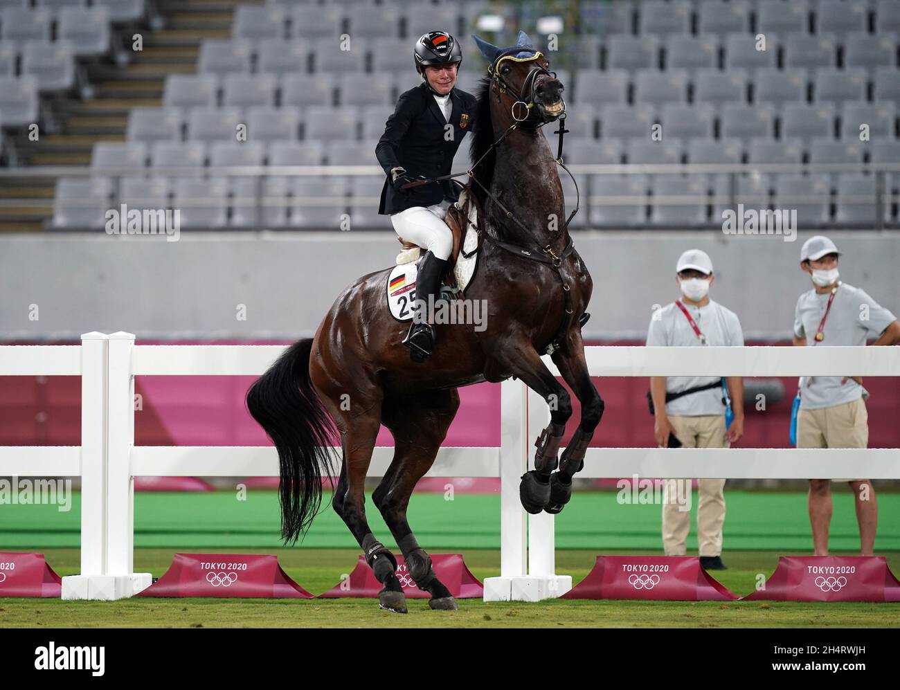 File photo dated 06-08-2021 of Annika Schleu of Germany during the Modern Pentathlon. Modern Pentathlon chiefs have confirmed that horse riding will be removed from the sport after the Paris 2024 Olympics, with the search already underway for a suitable replacement. Issue date: Thursday November 4, 2021. Stock Photo
