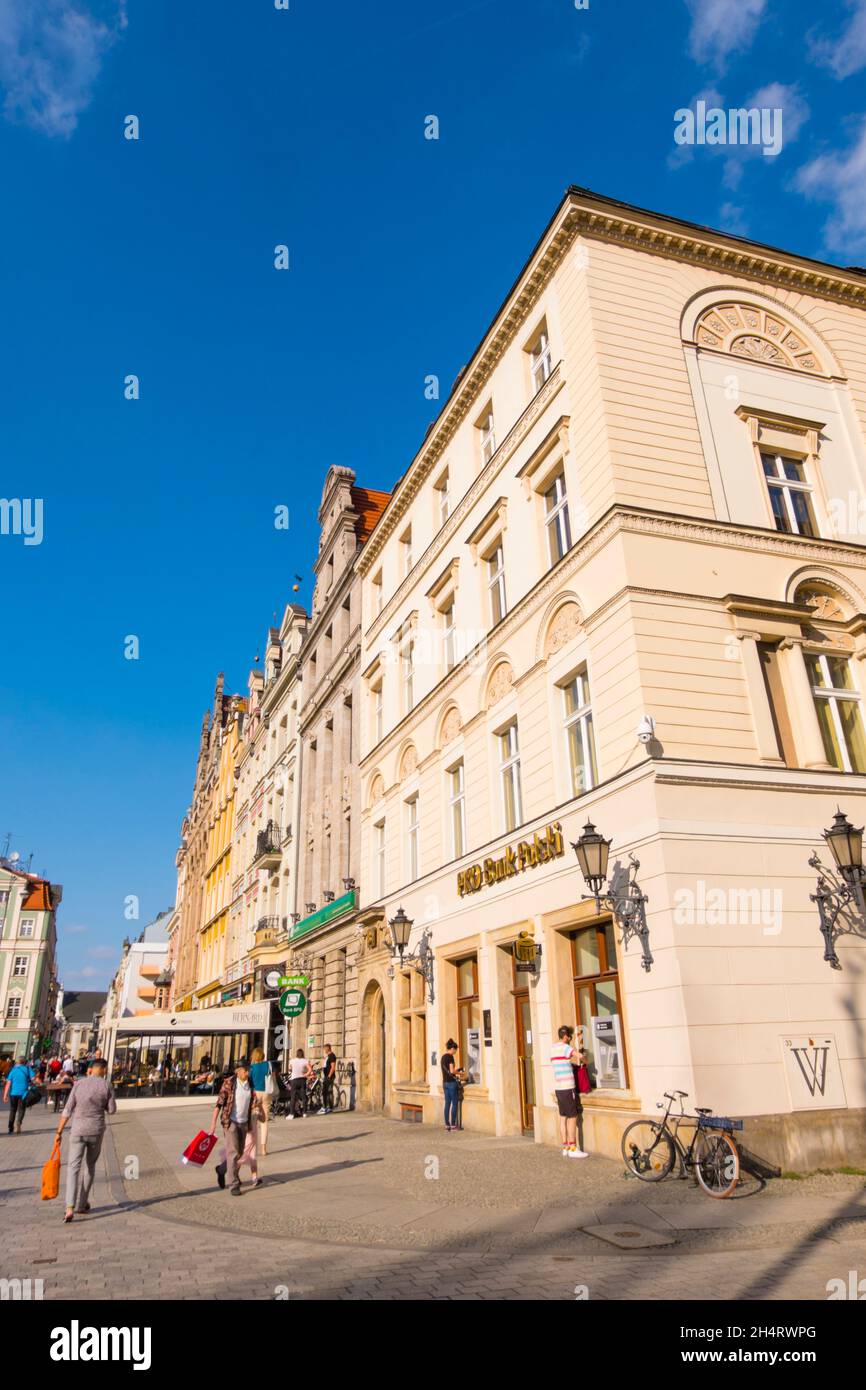 Rynek, market square, old town, Wroclaw, Poland Stock Photo