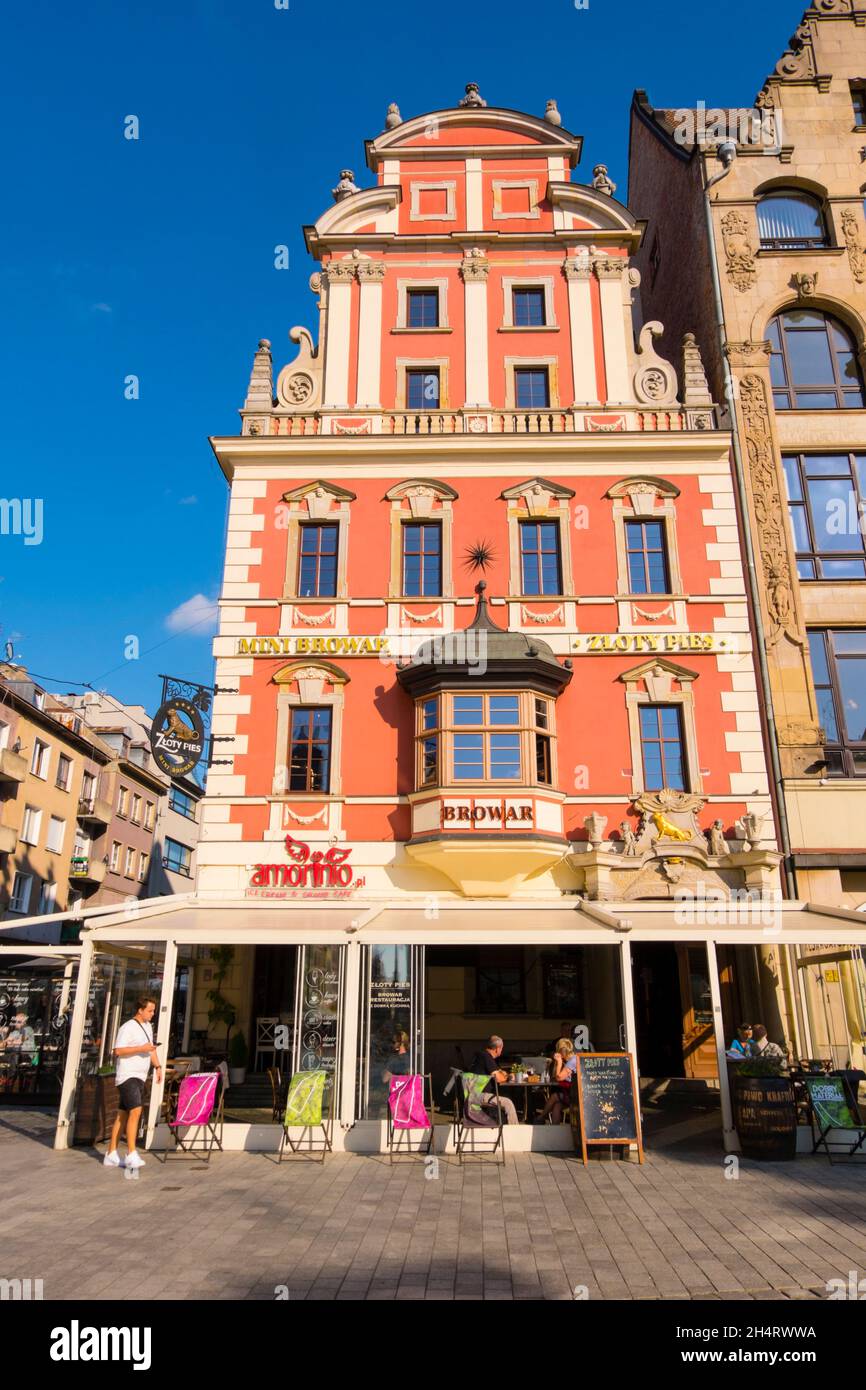 Rynek, market square, old town, Wroclaw, Poland Stock Photo