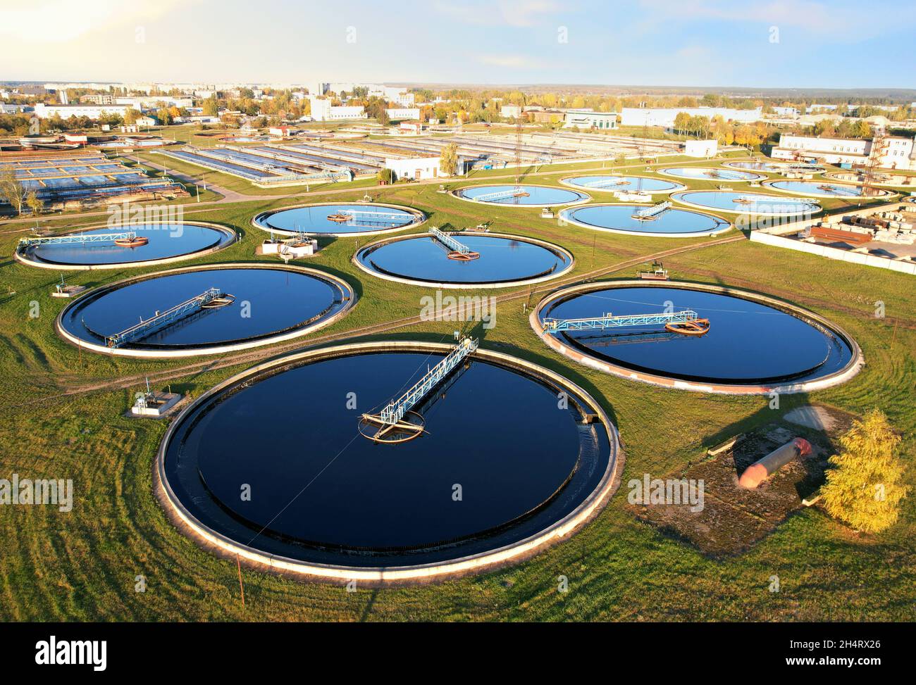 Sewage Treatment Plant. Wastewater Treatment Water Use. Filtration Effluent  and Waste Water. Industrial Solutions for Sewerage Water Treatment and Rec  Stock Photo - Alamy