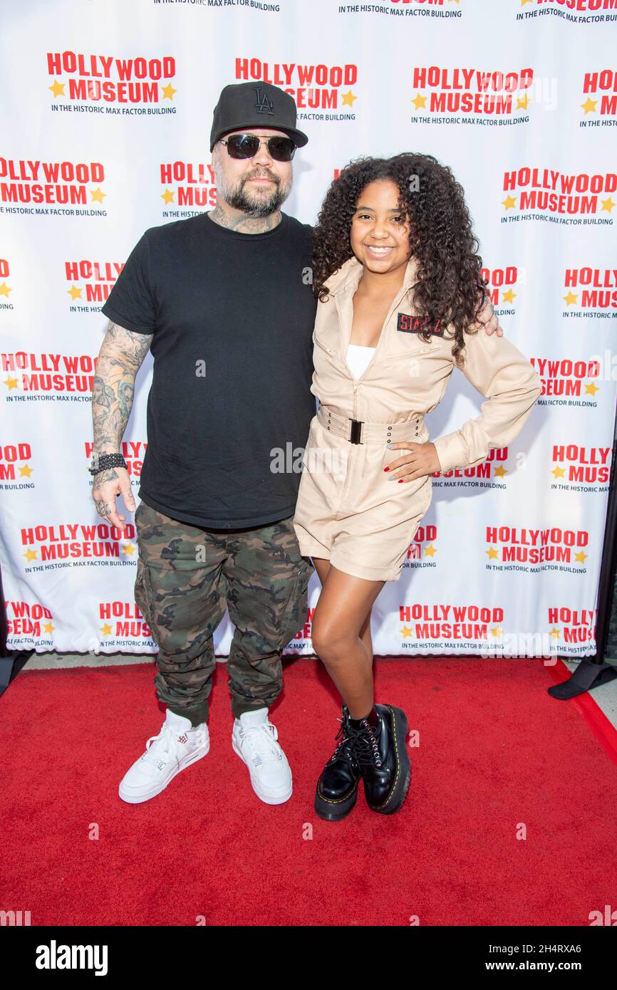 Los Angeles, USA. 03rd Nov, 2021. Musician/Drummer John Otto and daughter Ava Otto attend The Ghostbusters Hollywood Museum Exhibit Opening Night Gala at Hollywood Museum, Los Angeles, CA on November 3, 2021 Credit: Eugene Powers/Alamy Live News Stock Photo