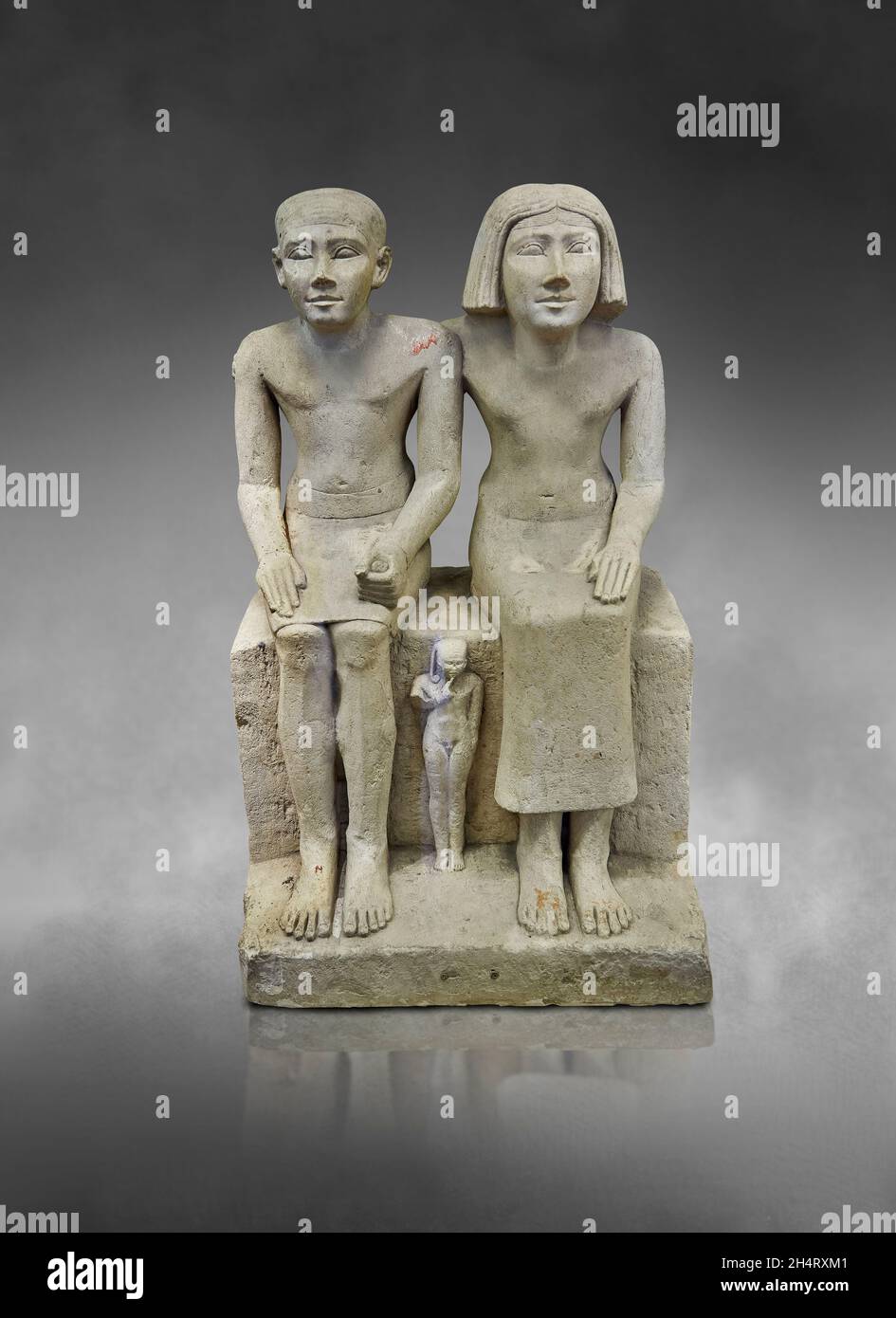 Egyptian statue sculpture of a married couple and son, 2620-2500, 4yj ...