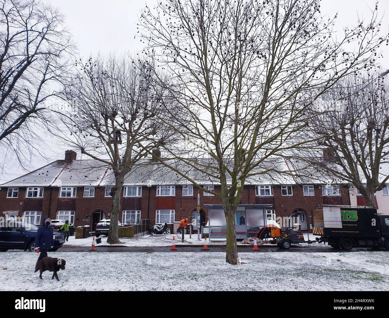 Facade of the Becontree housing estate in the London borough of Barking