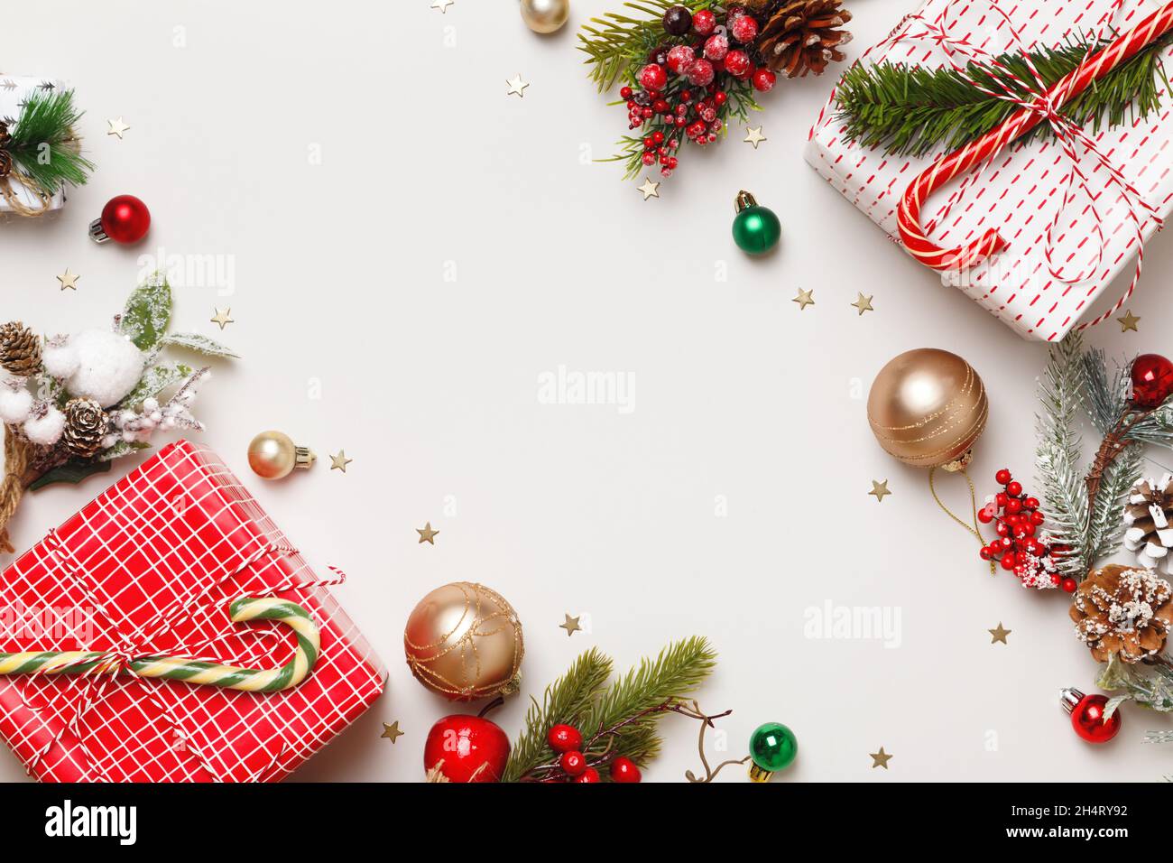 Premium Photo  Christmas composition. pine cones decorations on branches  on wooden white background. top view, copy space. layout made of winter.  flat lay. holiday season concept.