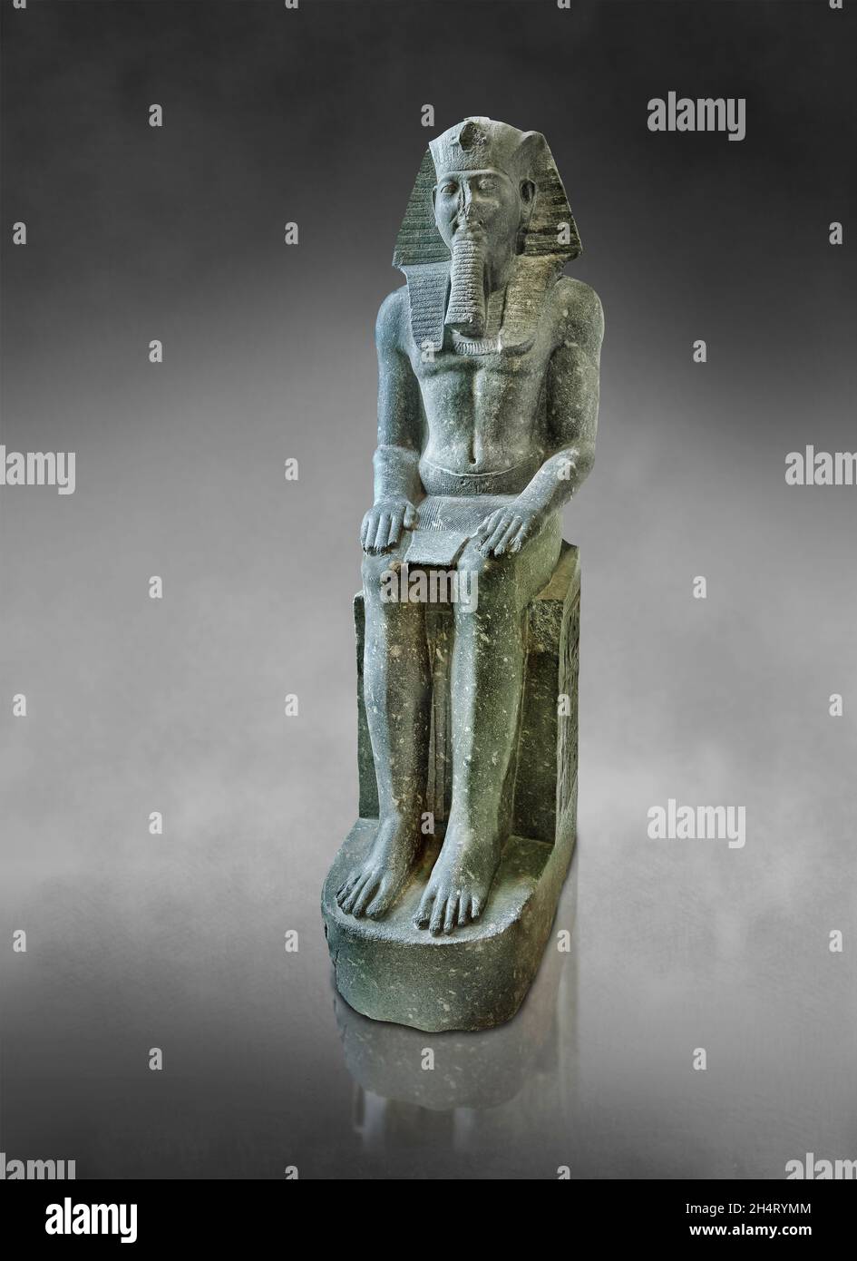 Egyptian statue sculpture of Ramesses II, c. 1303–1213 BC, 19th Dynasty, . Louvre Museum . Ramesses II He is often regarded as the greatest, most cele Stock Photo