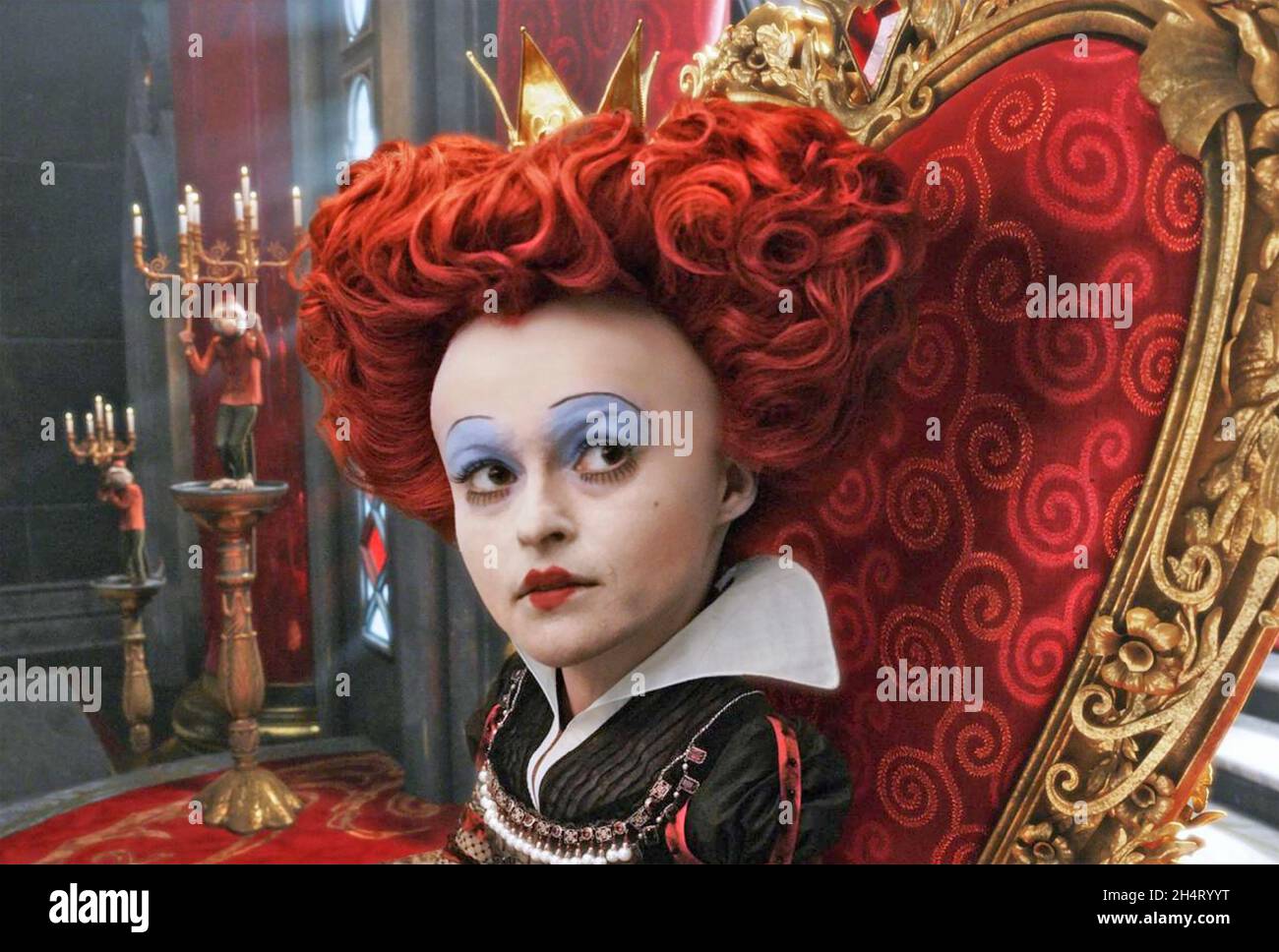 ALICE IN WONDERLAND 2010 Walt Disney Studios Motion Pictures film with Helena Bonham Carter as the Red Queen Stock Photo